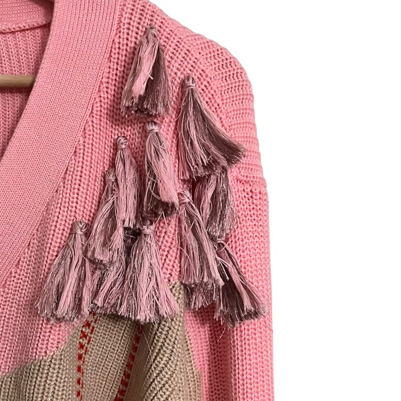 Eva Franco Rosewood Tassel Cardigan Size 😍 - Picture 8 of 13